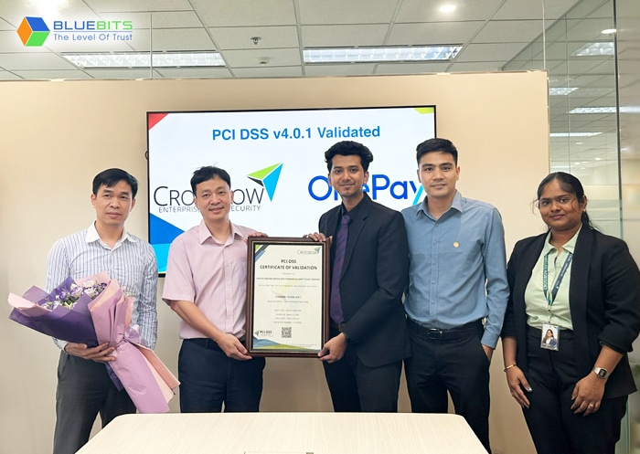 CrossBow trao chứng nhận đạt tiêu chuẩn PCI cho OnePay ngày 07/03/2026